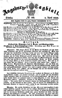Augsburger Tagblatt Dienstag 5. April 1853