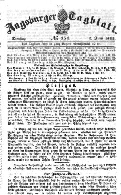 Augsburger Tagblatt Dienstag 7. Juni 1853