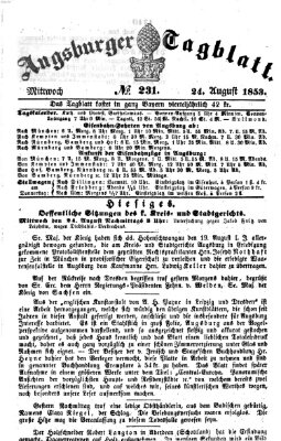 Augsburger Tagblatt Mittwoch 24. August 1853