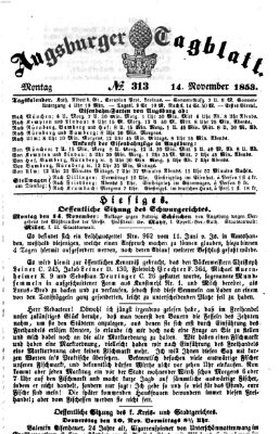Augsburger Tagblatt Montag 14. November 1853
