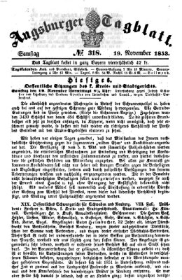Augsburger Tagblatt Samstag 19. November 1853