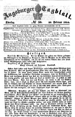 Augsburger Tagblatt Dienstag 28. Februar 1854