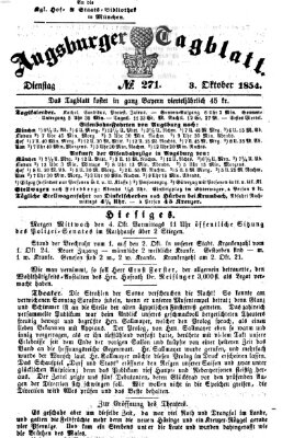 Augsburger Tagblatt Dienstag 3. Oktober 1854