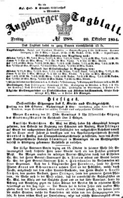 Augsburger Tagblatt Freitag 20. Oktober 1854