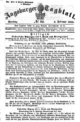 Augsburger Tagblatt Samstag 3. Februar 1855