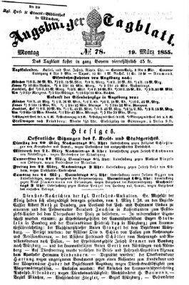Augsburger Tagblatt Montag 19. März 1855