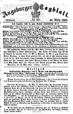 Augsburger Tagblatt Mittwoch 28. März 1855