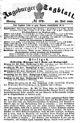Augsburger Tagblatt Montag 25. Juni 1855