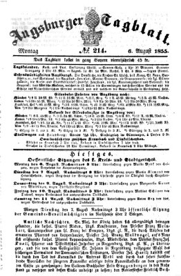 Augsburger Tagblatt Montag 6. August 1855