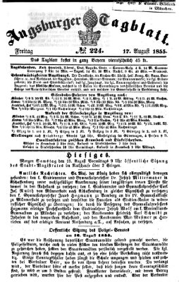 Augsburger Tagblatt Freitag 17. August 1855