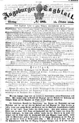 Augsburger Tagblatt Montag 15. Oktober 1855