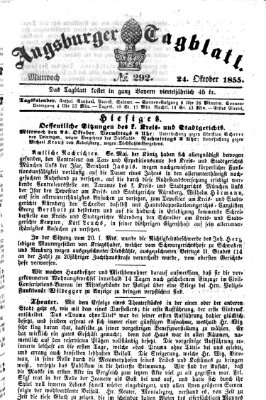 Augsburger Tagblatt Mittwoch 24. Oktober 1855