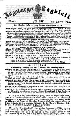 Augsburger Tagblatt Montag 29. Oktober 1855