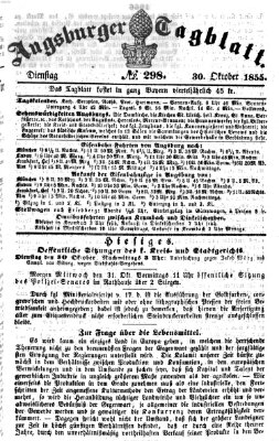 Augsburger Tagblatt Dienstag 30. Oktober 1855
