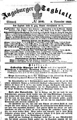 Augsburger Tagblatt Mittwoch 7. November 1855