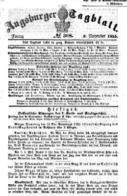 Augsburger Tagblatt Freitag 9. November 1855
