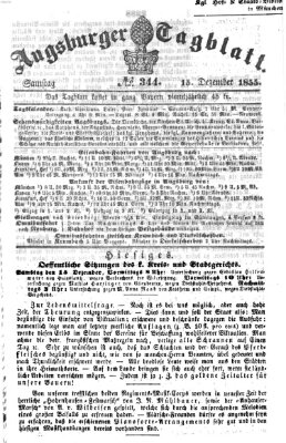 Augsburger Tagblatt Samstag 15. Dezember 1855