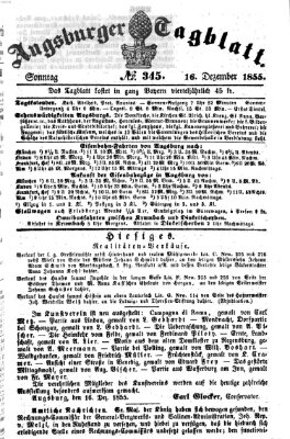 Augsburger Tagblatt Sonntag 16. Dezember 1855