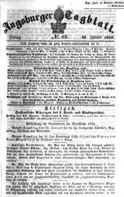 Augsburger Tagblatt Freitag 25. Januar 1856