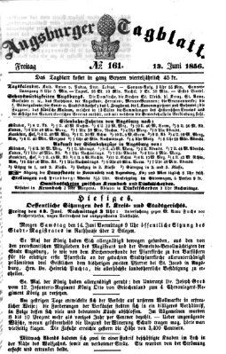 Augsburger Tagblatt Freitag 13. Juni 1856