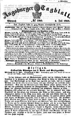 Augsburger Tagblatt Mittwoch 2. Juli 1856