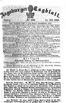 Augsburger Tagblatt Dienstag 15. Juli 1856
