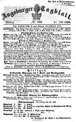 Augsburger Tagblatt Montag 21. Juli 1856