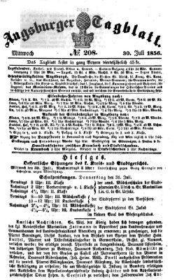 Augsburger Tagblatt Mittwoch 30. Juli 1856