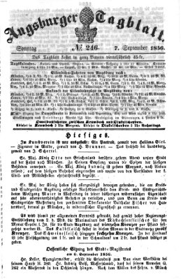 Augsburger Tagblatt Sonntag 7. September 1856
