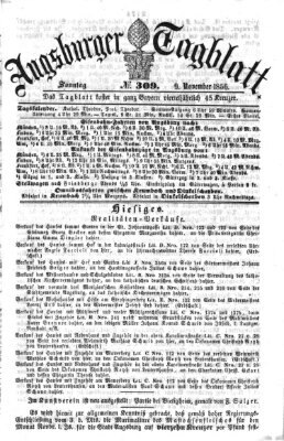 Augsburger Tagblatt Sonntag 9. November 1856