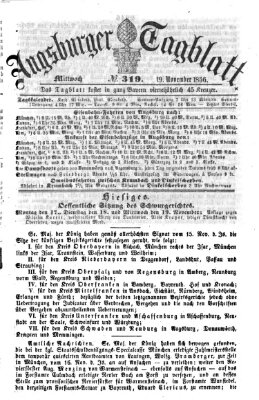 Augsburger Tagblatt Mittwoch 19. November 1856