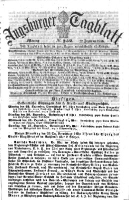 Augsburger Tagblatt Montag 22. Dezember 1856