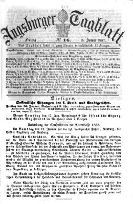 Augsburger Tagblatt Freitag 16. Januar 1857