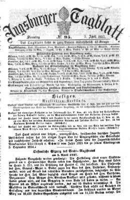 Augsburger Tagblatt Sonntag 5. April 1857