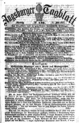 Augsburger Tagblatt Montag 18. Mai 1857