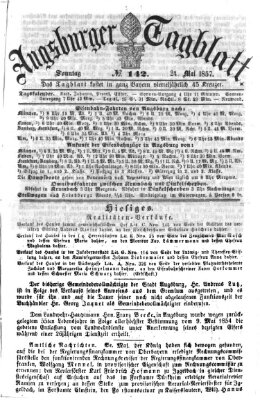 Augsburger Tagblatt Sonntag 24. Mai 1857
