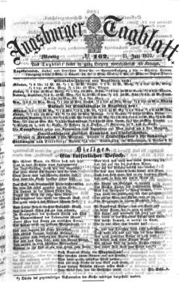 Augsburger Tagblatt Montag 15. Juni 1857