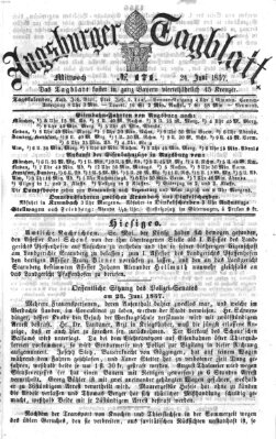 Augsburger Tagblatt Mittwoch 24. Juni 1857