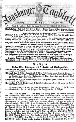 Augsburger Tagblatt Montag 29. Juni 1857