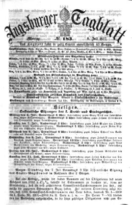 Augsburger Tagblatt Montag 6. Juli 1857