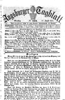 Augsburger Tagblatt Dienstag 25. August 1857