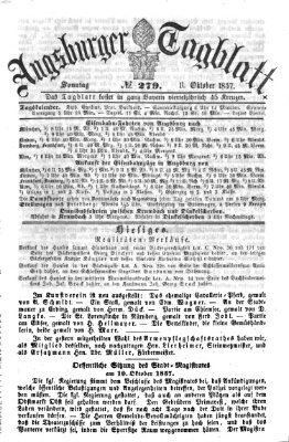 Augsburger Tagblatt Sonntag 11. Oktober 1857