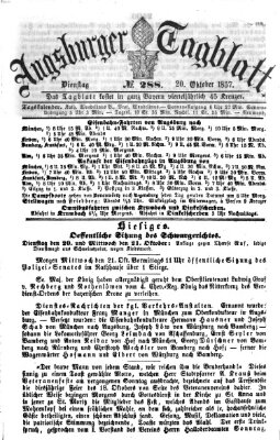 Augsburger Tagblatt Dienstag 20. Oktober 1857