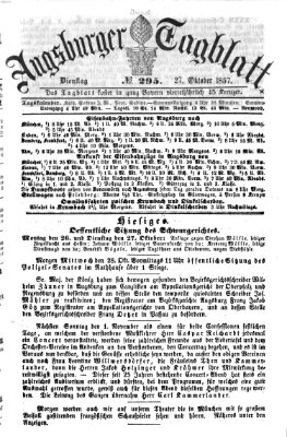 Augsburger Tagblatt Dienstag 27. Oktober 1857