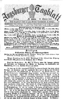 Augsburger Tagblatt Freitag 30. Oktober 1857