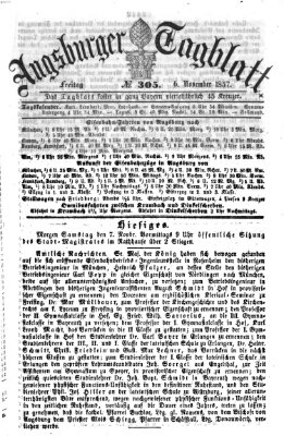 Augsburger Tagblatt Freitag 6. November 1857