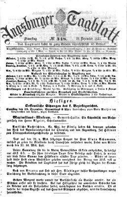 Augsburger Tagblatt Samstag 19. Dezember 1857