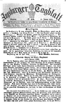Augsburger Tagblatt Sonntag 10. Januar 1858