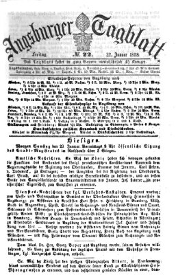 Augsburger Tagblatt Freitag 22. Januar 1858