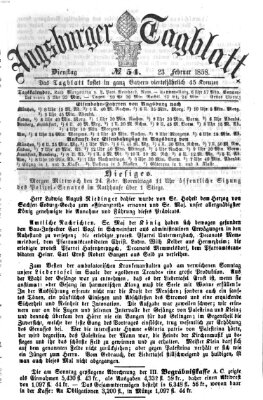 Augsburger Tagblatt Dienstag 23. Februar 1858